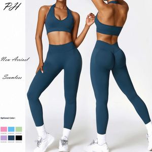 Lu Align Outfit Donna Stretto Senza cuciture Dimagrante Set da corsa per esercizi 2 pezzi Asciugatura rapida Tuta da fitness Limone LL Jogger Lu-08 2024