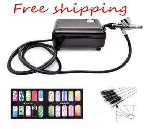 Airbrush Set Kit Pen Body Paint Makeup Spray Gun for Paint with a brush and 2 nail temples for gift4107027