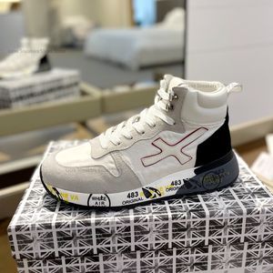 Casual Trainer Sport Sport Sneakers High Edition unisex okrągłe palce pu podele but cielę koronki płaskie buty kobiety luksusowe projektanci Fabryczne obuwie z pudełkiem