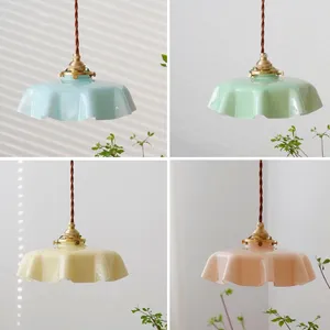 Pendant Lamps Flowers Lamp Shade Lights Dining Room Table Kitchen Bedroom Bedside Colorful Hanging