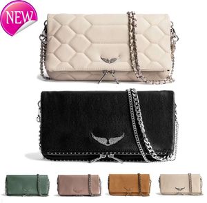 bag Designer Rock Voltaire Swing Your Wings Zadig womens tote handbag Shoulder man Genuine Leather wing chain Luxury black wallet quilted Cross body clutch bag