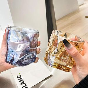 Water Bottles High-looking Twisted Cup Glass Ins Style Whiskey Special-shaped Souvenir Internet Celebrity