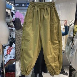 Kvinnors byxor stor storlek Casual Leggings Lantern för kvinnor i sommaren tunn elastisk midja pappa svettbyxor