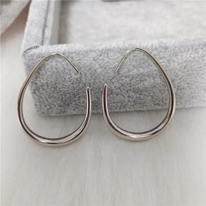 Hoop Earrings Goth 925 Silver Plated Water Drop Earring For Women Girls Party Jewelry Gift Eh2008