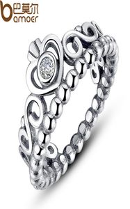 925 Silver Crown Wedding Rings For Women Style Princess Rings Tiara Crown Wedding Engagement Ring For Lady Fashio9679434