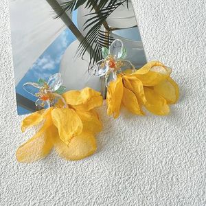 Stud Earrings 2024 Butterfly Yellow Flower Mosquito Incense Plate Ear Clip No Hole Tourism Holiday Gift Wholesale