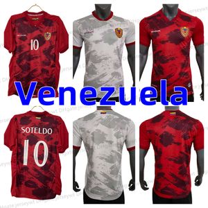 23 24 Venezuela National Team Soccer Jersey SOTELDO SOSA RINCON CORDOVA Football Jersey Home Away Men Kit CASSERES JA.MARTINEZ uniformes maillot de foot kits