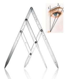 Stainless Steel Golden Mean Caliper Micoblading Eyebrow Divider With Pointers Permanent Makeup Ratio Eyebrow Design Tools8674100