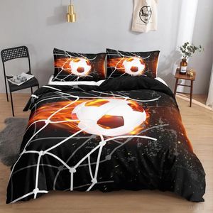 Bedding Sets Soccer Duvet Cover Twin Football Kids Set Soft 3D Quilt Boys Teens Lovers King Polyester Comforter