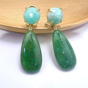 Brincos pendurados 925 prata esterlina pedra natural verde morango quartzo charme feminino vintage eardrop jóias na moda para mulher