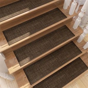 Carpets Natural Linen Soft & Comfortable Stair Treads Mat For Wood Steps Carpet 30 X 8 Inch - 4pcs Rug Rubber Backed
