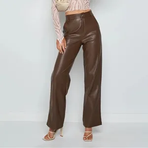 Women's Shapers Vintage S Waisted Leather Leggings Faux Women Fleece Stretchy Buttom Pants Sexy Tights Lined High Elastic