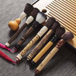 Underhållspenna Kung Fu Tea Set Brush Te Brush TEAPOT Cleaning Pen Blomma och trä Tray Brush Tea -redskap Te Visst 240118