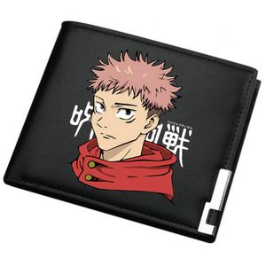 Itadori Yuji wallet Jujutsu Kaisen purse Cartoon Photo money bag Casual leather billfold Print notecase