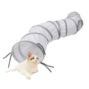 Curtain Cats Tunnel Foldbar Pet Cat Toys Kitten Pet Training Interactive Fun Toy Tunnel uttråkad för Puppy Kitten Rabbit Play Tunnel Tube 240119