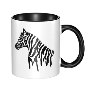 Mugs Zebra Coffee Mug Cup Porcelain Milk Tea Water Ceramic 11 Oz