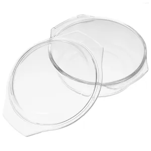 Zestawy naczyń obiadowych szklane zapiekanki okrągłe wypieki z pokrywką kuchenką mikrofalową i uchwytami