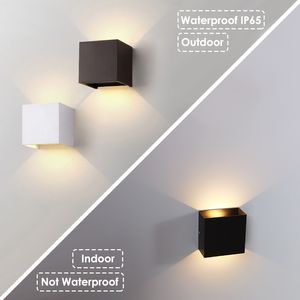 Lâmpada de parede LED 6W externa à prova d'água IP65 para varanda e jardim, lâmpada de parede para decoração de sala de estar, quarto interno