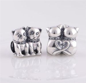 Perline in argento sterling 925 adatti a braccialetti gioielli Autentico ciondolo con tappo a vite per gatti nuovi, realizzazione fai-da-te con braccialetto europeo da donna9854237