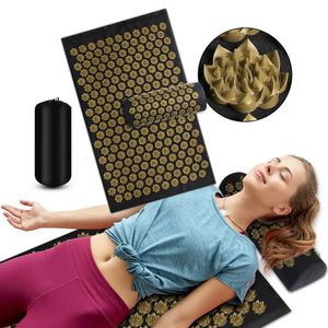 Pranamat Eco Lotus Spike Mat Acupuncuncture Massage Cushion Kuznetsovのネックフットバックヨガアクプレッシャーマッサージマット240127のアプリケーター