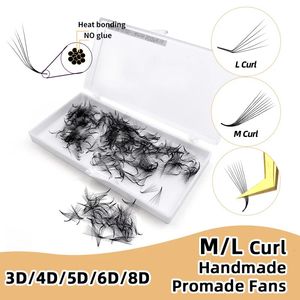 M L Özel Curl 500 Gevşek Promade Hayranları El Yapımı Rus Hacim Premade Fan 3D 4D 5D 6D 8D Kirpik Uzatma 240119