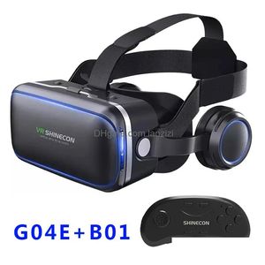 VR/AR -enheter Original Shinecon 6.0 Virtual Reality Smart 3D Glasses Helmet Headset med fjärrkontroll Videospel 221014 Drop Deliv DH2TQ