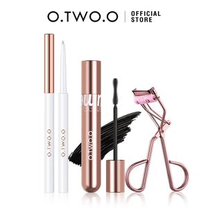 O.two. O Eyes Kozmetik Kiti 3 PCS Makyaj Seti Su Geçirmez Göz Kalemi Pencil Maskara Hacim Uzatma Kıvrık Kadın Makyajları240129