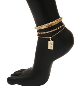 Charme Eisenkette Neues Fußkettchenarmband für Frauen Männer verstellbare Punk -Fußkäse Schuhzubehör barfuß Sandalen Fußschmuck 6798481