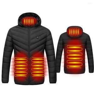Jaquetas de caça quatro zonas slef-aquecimento roupas inteligente temperatura constante aquecimento usb inverno cor sólida com capuz jaqueta de algodão quente