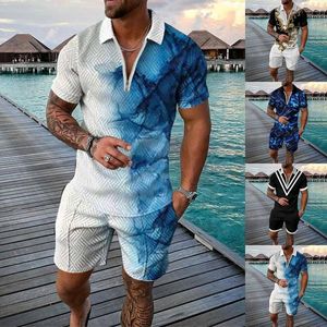 Tracce maschili da uomo a maniche corte 3d shorts shorts spiaggia hawaiani tropicali body sports smoking boys abito da uomo con cravatta per