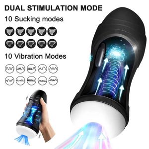 Tryckande saxleksaker för män USB Male Electric Masturbator Silicon Men's Underwear Masturbator Doll Real Women Vibrator 240130