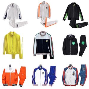 Jacken + Hosen-Sets, vier Jahreszeiten, modische Herren-/Damen-Luxus-Sport-Freizeit-Markenanzüge, Spleißfarben-Cardigan, langärmelige Kapuzenpullover, Jacken und Hosen, zweiteilige Sets