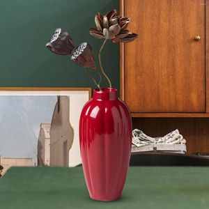 Desktop rústico do vaso cerâmico vermelho dos vasos para a entrada da estante da cozinha