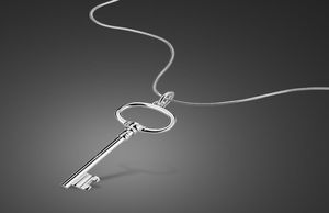 necklace Star style S925 silver plated key pendant and female couple accessories8194659