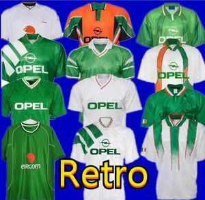 2002 1994 Retro İrlanda Futbol Forması 1990 1992 1996 1997 Ev Klasik Vintage İrlandalı McGrath Duff Keane Staunton Houghton Mcateer Futbol Gömlek 1998