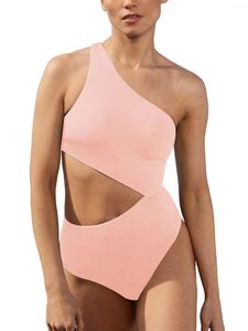 Mulheres Swimwear 2024 Sexy Sólido One Piece Swimsuit Mulheres Corte Feminino Backless Banheira Beachwear Natação para Banhistas