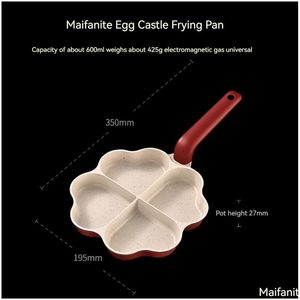 Pans Fried Egg Pan Stone Poached Ware Small Non-Stick Love Breakfast Burger Cake Drop Delivery Home Garden Kitchen Dining Bar Cookware Otnta