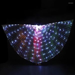 Stage Wear Kids LED Dance Fairy Wings Colorful Butterfly Belly Dancing Costume Easter Christmas Halloween Oriental Lights