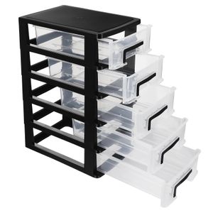 Multifunktionell fivelayer förvaringsskåp Plastlådan Typ garderob bärbar dammtät fodral Organiser Sundries Holder 240125