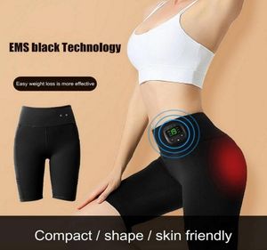 EMS Training Suit Shorts Wireless Microcurrent Muscle Stimulaton Slimming Massage Workout Device for Home Gym9394886