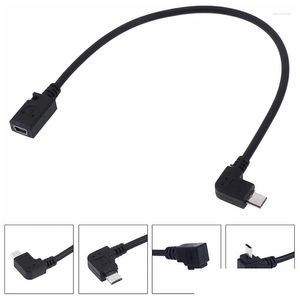 Kable komputerowe Złącza S Micro USB 2.0 5Pin Mężczyzna do Mini Kobiet Złącze przedłużające się Długa wtyczka 90 stopnia w górę w górę prawej lewej kątowej OT4LP