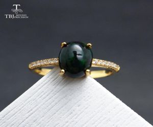 TBJAnello classico con pietra preziosa naturale taglio ovale nero opale etiope da 68 mm in gioielli con pietre preziose in argento sterling 925 con confezione regalo 2011139926760