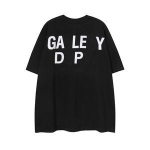 デザイナーメンズペインティングTシャツ女性ティー愛好家の手紙ギャラリーデプトシャツラウンドクルーファッションヒップホップコットンシャツギャラリーデプシャツブルー52G