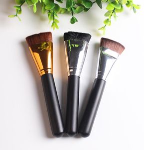 1pc Professional Makeup Brushes 3 color Cosmetic Flat Contour Brush Face Blend Makeup Brush Black Gold Bronzer Makeup Brushes2860159