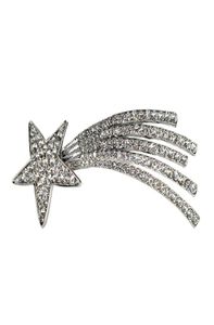 Cristal strass meteoro desejando broche pino de metal estrela cadente broche pino feminino traje moda jóias acessório presente7222796