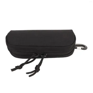 Occhiali da esterno Borsa per occhiali da sole Fodera interna morbida Custodia per occhiali in nylon Multifunzionale antiurto leggera portatile per viaggi in spiaggia