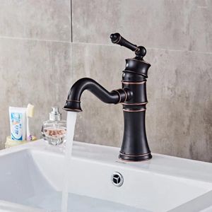 Rubinetti per lavandino del bagno Rubinetto girevole antico nero americano Lavabo in rame per WC europeo e WC freddo