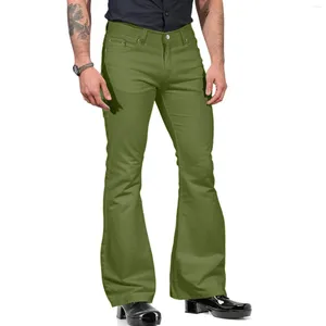 Calças masculinas queimado streetwear longo para homens 2024 primavera moda carga casual bell bottoms masculino retro calças pantalones