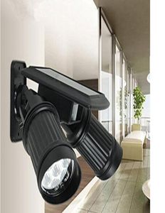 Solar Spotlight LED Solar Wall Light Wireless Waterproof Outdoor Security Night Light For Patio Deck Yard Garden Driveway5106654