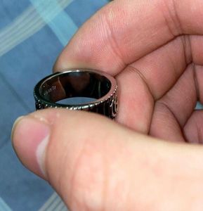 Vintage oco fino anel fantasma designer de luxo carta estreita anel masculino anel de prata esterlina boêmio charme jóias com caixa 925 sil9426722